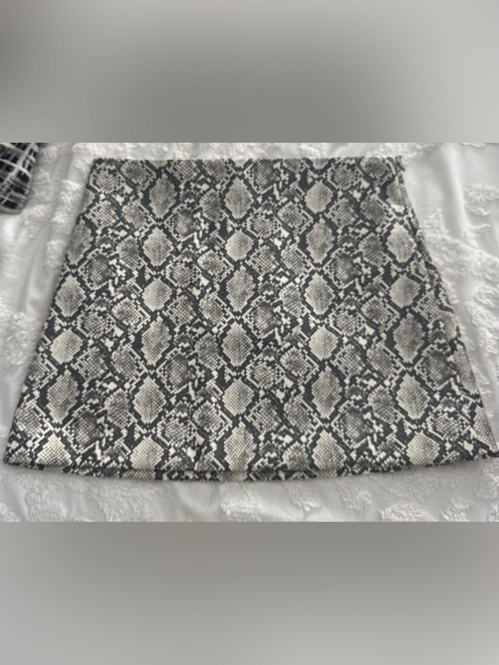 H&M Snake-Print Mini Skirt